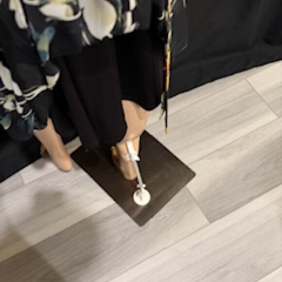 International Concepts Black Floral Chiffon Midi Dress 16 - Picture 9 of 11